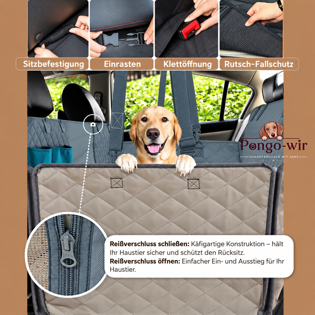 Pongo-wir-Autohundebett